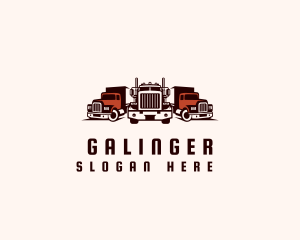 Heavy Cargo Truck Logistics Logo