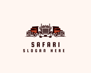 Heavy Cargo Truck Logistics Logo