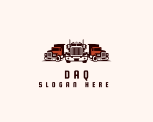 Heavy Cargo Truck Logistics Logo