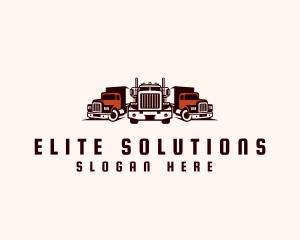 Shipping Service - Heavy Cargo Truck Logistics logo design