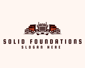 Trucker - Heavy Cargo Truck Logistics logo design