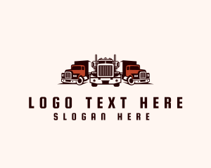 Heavy Cargo Truck Logistics Logo