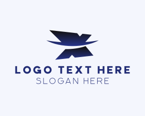 Cyberspace - Swoosh Tech Software Letter X logo design