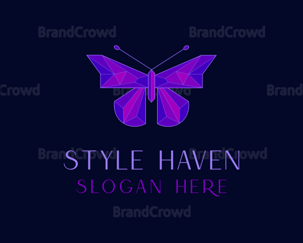 Geometric Butterfly Jewelry Logo