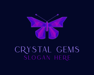 Geometric Butterfly Jewelry logo design