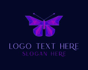 Feminine - Geometric Butterfly Jewelry logo design