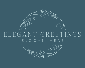 Elegant Ornamental Wreath  logo design