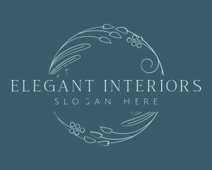 Elegant Ornamental Wreath  logo design