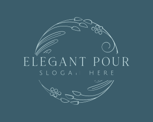 Elegant Ornamental Wreath  logo design