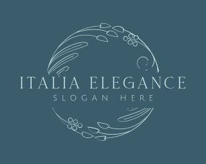 Elegant Ornamental Wreath  logo design