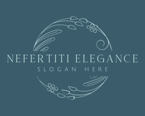 Elegant Ornamental Wreath  logo design