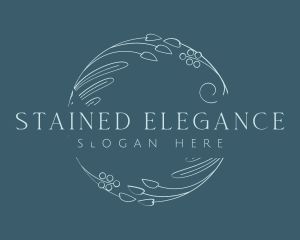 Elegant Ornamental Wreath  logo design