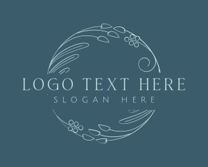 Elegant Ornamental Wreath  Logo