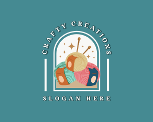 Hobby - Knitting Yarn Crafting logo design