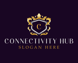 Decor - Luxurious Crown Shield Crest logo design