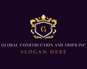 Upscale - Luxurious Crown Shield Crest logo design