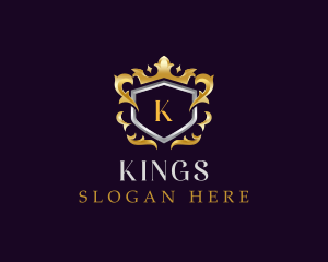 Luxurious Crown Shield Crest logo design