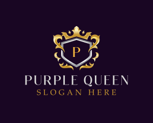 Luxurious Crown Shield Crest logo design