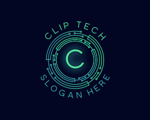 Cyber Tech Circuit logo design