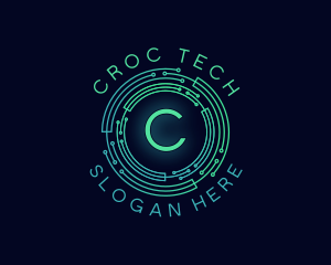 Cyber Tech Circuit logo design