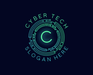 Cyber Tech Circuit logo design