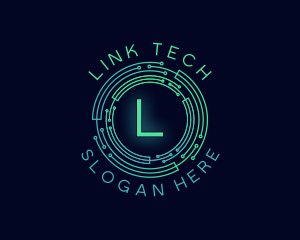 Cyber Tech Circuit logo design