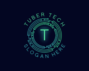 Cyber Tech Circuit logo design