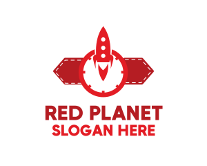 Red Rocket Wristwatch logo design