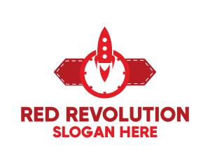 Red Rocket Wristwatch logo design