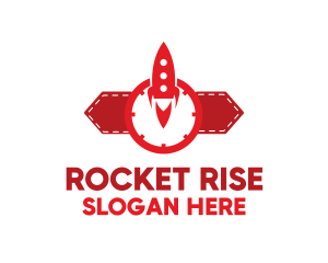 Red Rocket Wristwatch logo design