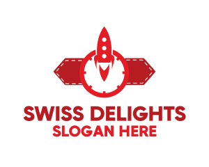 Swiss - Red Rocket Wristwatch logo design