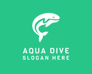 Diver - Aquatic Killer Whale logo design