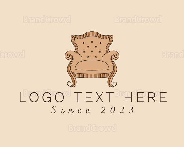 Simple Armchair Furniture Logo