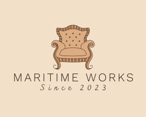 Simple Armchair Furniture logo design