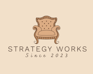 Simple Armchair Furniture logo design