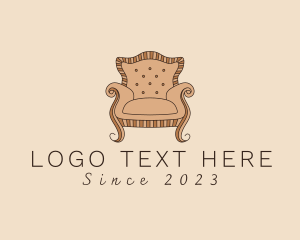 Interior Decoration - Simple Armchair Furniture logo design