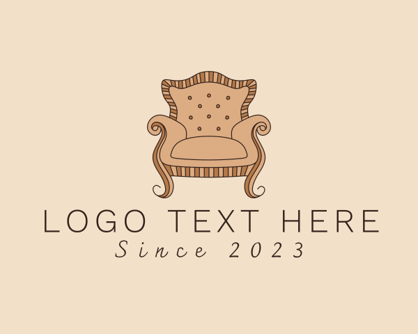 Carpentry - Simple Armchair Furniture logo design