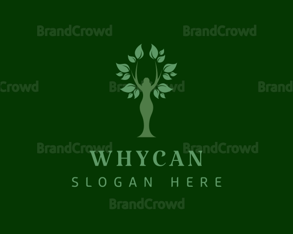 Vegan Woman Tree Logo