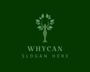 Vegan Woman Tree Logo