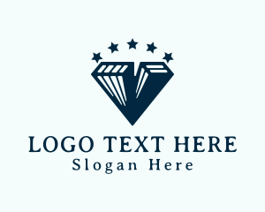 Realtor - Stars Real Estate Letter V logo design