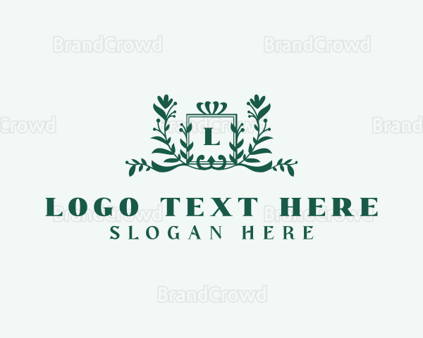 Floral Crown Wedding Logo