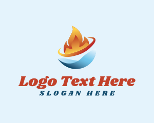 Temperature - Thermal Fire Freeze Cooling logo design