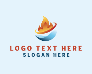 Snow - Thermal Fire Freeze Cooling logo design