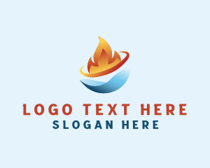 Thermal Fire Freeze Cooling logo design