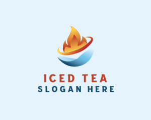 Thermal Fire Freeze Cooling logo design