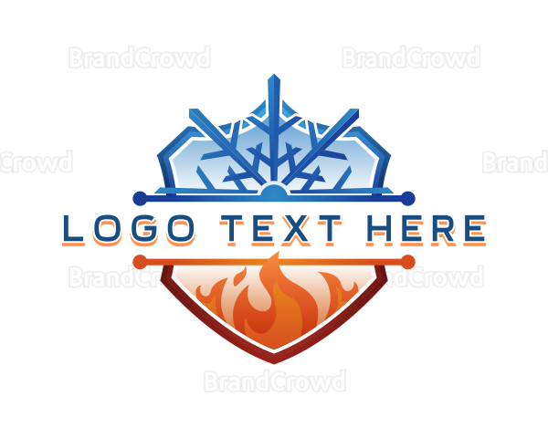 Snowflake Fire Shield Logo