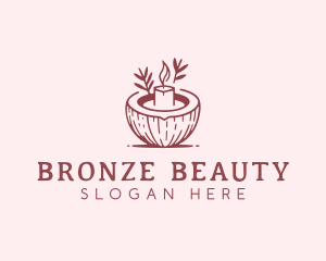 Coconut Spa Candle logo design