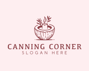 Coconut Spa Candle logo design