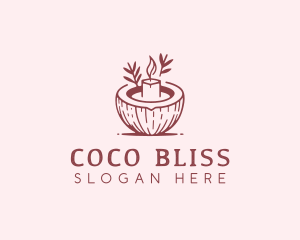 Coconut - Coconut Spa Candle logo design