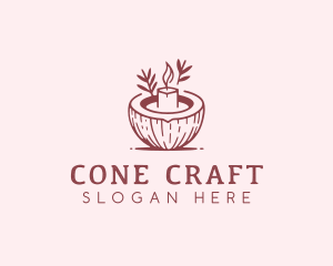 Coconut Spa Candle logo design